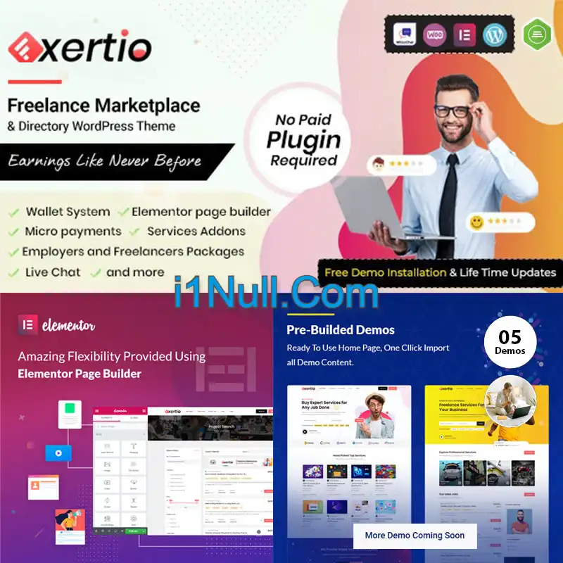 Exertio - Freelance Marketplace WordPress Theme
